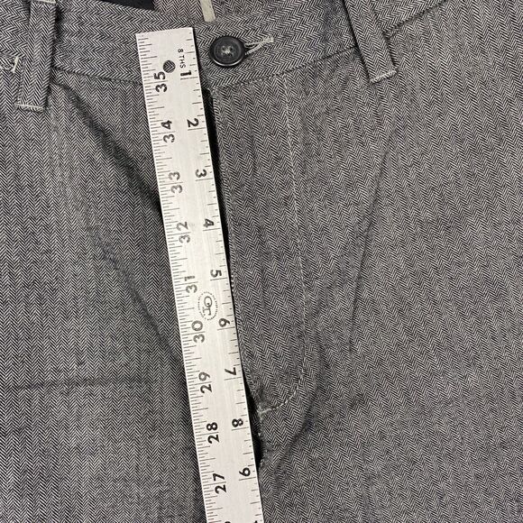 Old Navy Pants Mens 35 Gray Herringbone Chino Loose Straight Leg Business Formal - Picture 10 of 11
